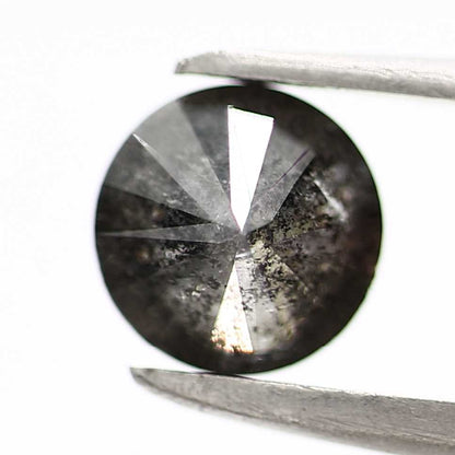 0.79 Carat Black Diamond Round Shape Salt and Pepper Diamond 5.8 MM - Blackdiamond