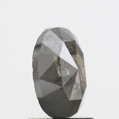 0.98 Carat Gray Oval Rose Cut Natural Loose Diamond 7.60 MM