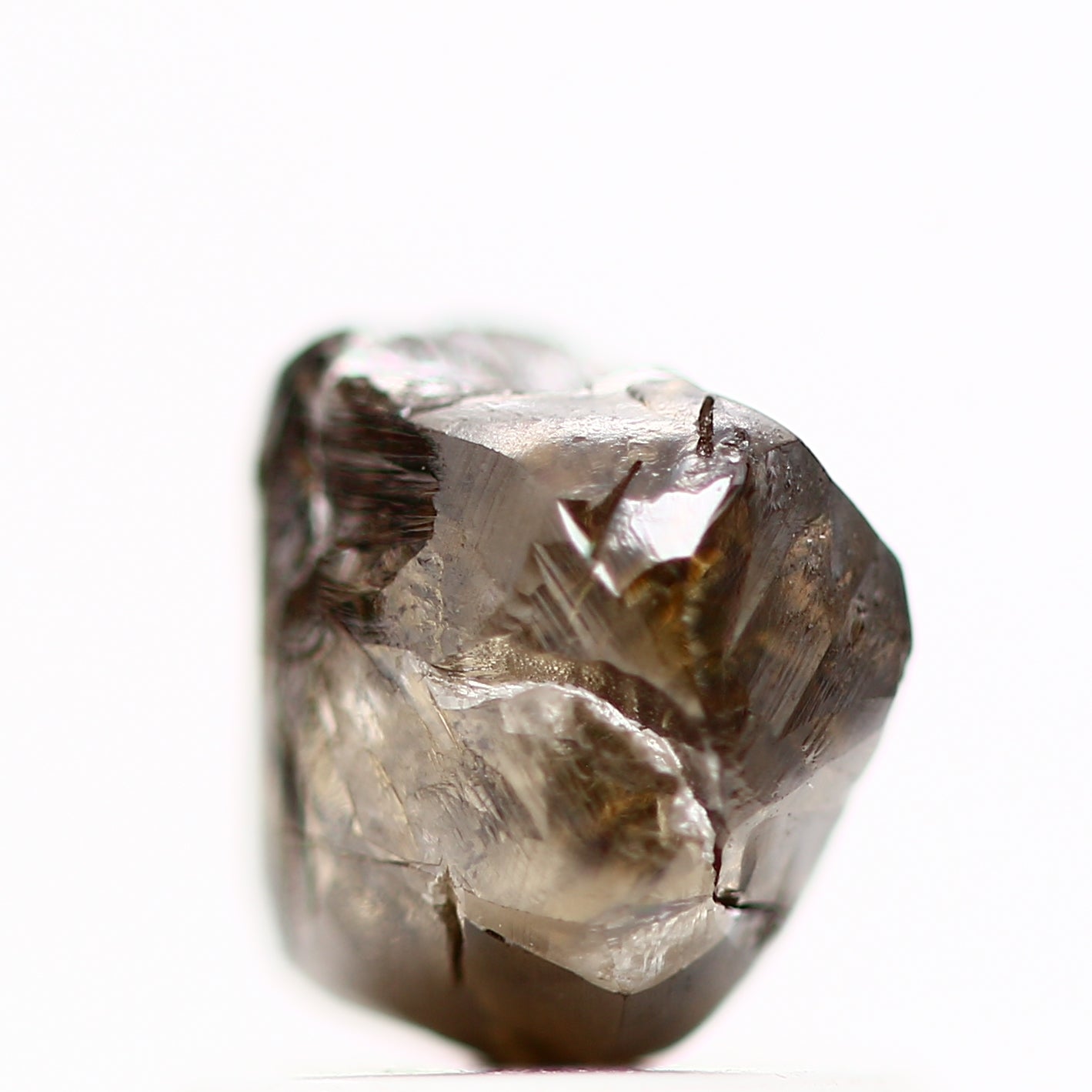 1.31 Carat Natural Fancy Brown Raw Rough Diamond 6.20 MM - Blackdiamond