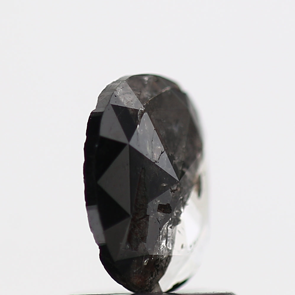 0.56 Carat Black Rose Cut Natural Loose Diamond 7.15 MM