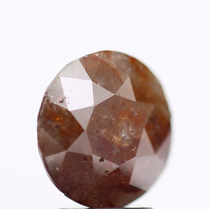 2.27 Carat Fancy Orange Round Rustic Diamond 8.72 MM