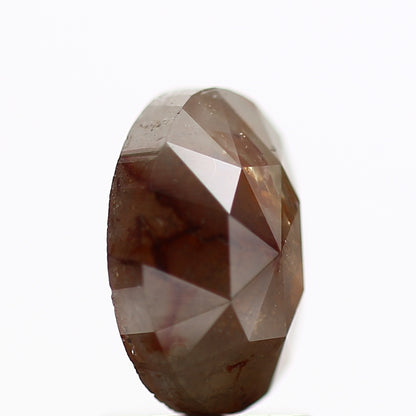 1.62 Ct Rustic Red and Brown Oval Cut Natural Loose Diamond 8.5 MM