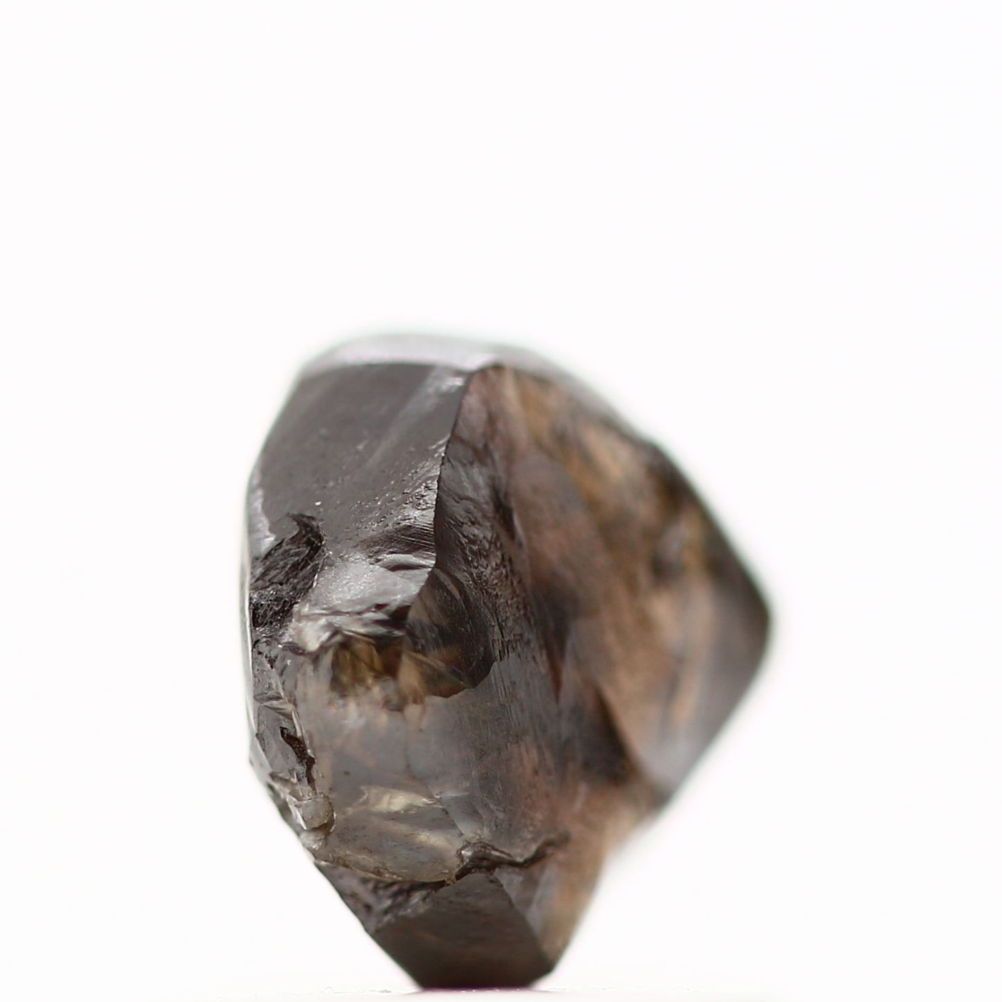 0.91 Carat Natural Chocolate Brown Octahedron Rough Diamond 6.15 MM - Blackdiamond