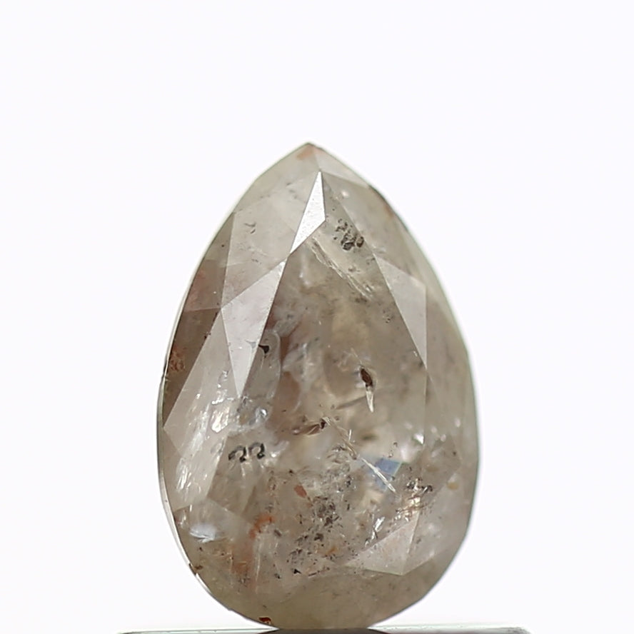 0.56 Carat Natural Pear Rustic Gray Brilliant Loose Diamond SDM383