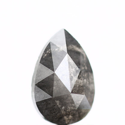 0.97 Carat Natural Rose Cut Fancy Gray Pear Shape Diamond SDM938