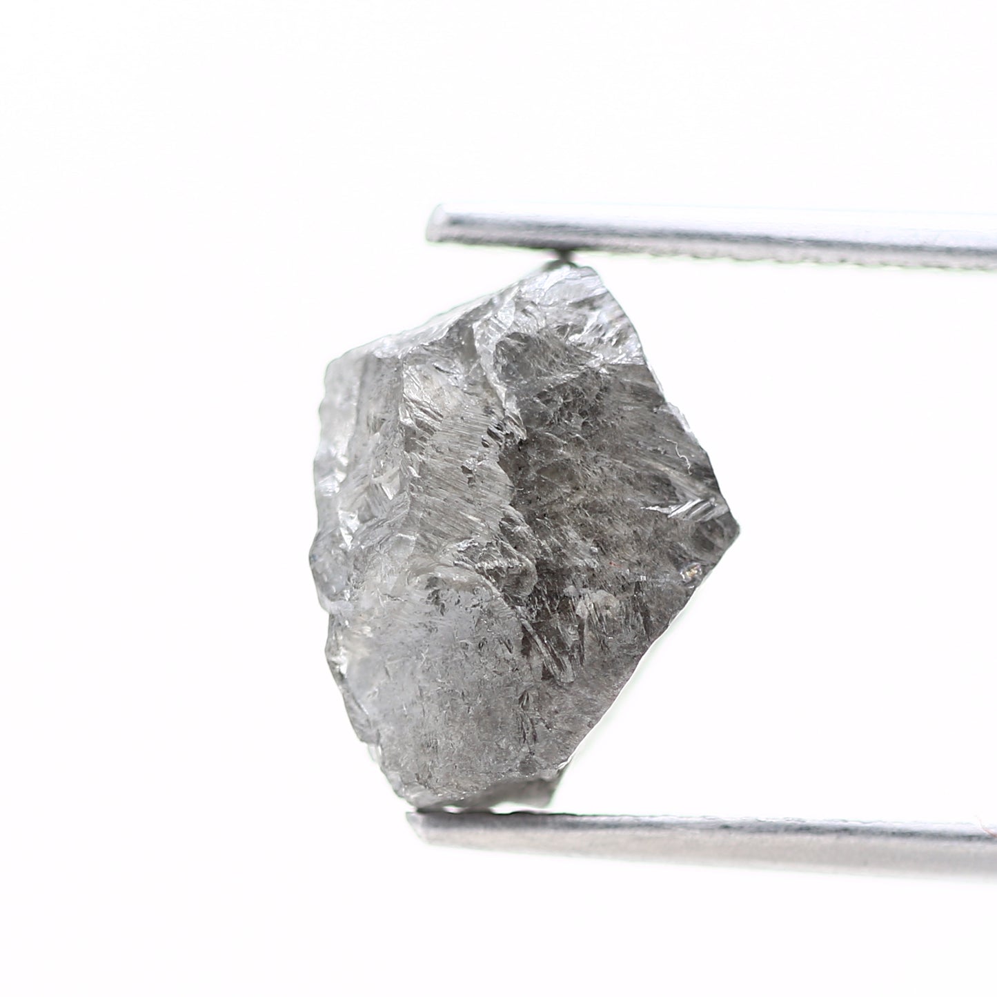 3.50 Carat Fancy Gray Crystal Raw Rough Natural Diamond 11.17 MM - Blackdiamond