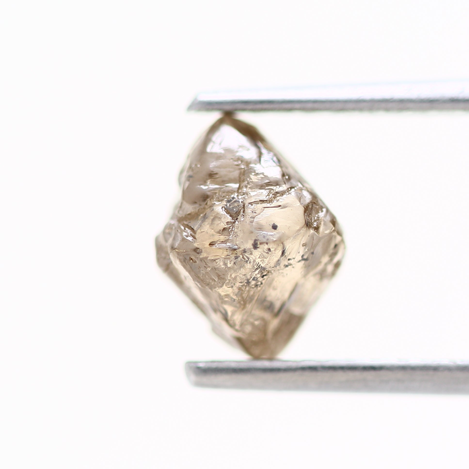 1.95 Carat Natural Octahedron Brown Crystal Raw Rough Diamond 6.50 MM - Blackdiamond