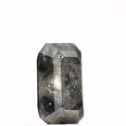 0.75 Carat 5.93 MM Natural Gray Emerald Salt and Pepper Diamond - Blackdiamond