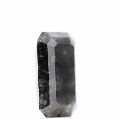 4.78 Carat 12.26 MM Natural Loose Black Emerald Salt and Pepper Diamond - Blackdiamond