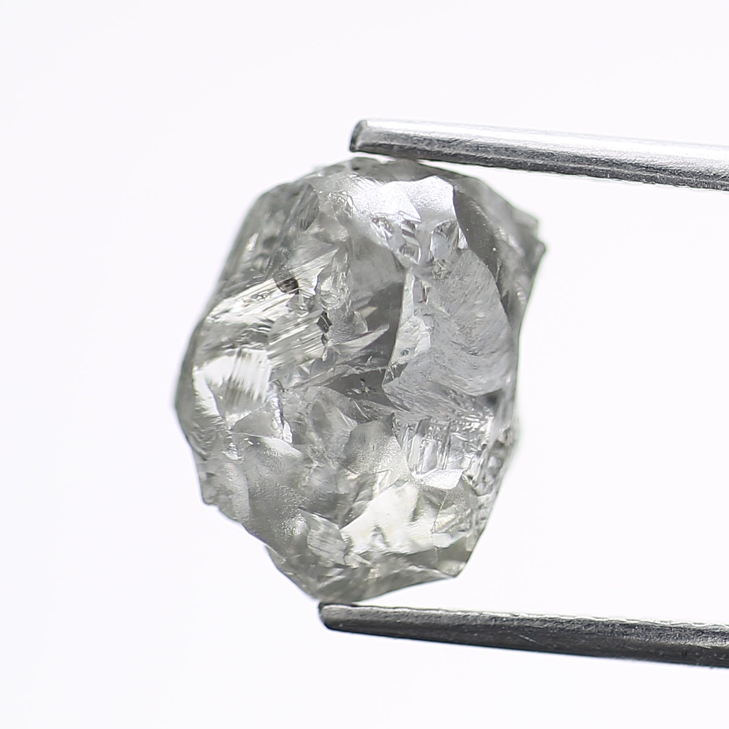 3.86 Carat Natural Fancy Grey Rough Diamond 11 MM