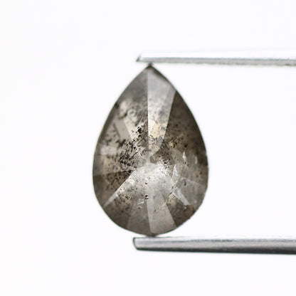 2.19 Carat Gray Salt and Pepper Pear Loose Natural Diamond 10.34 MM