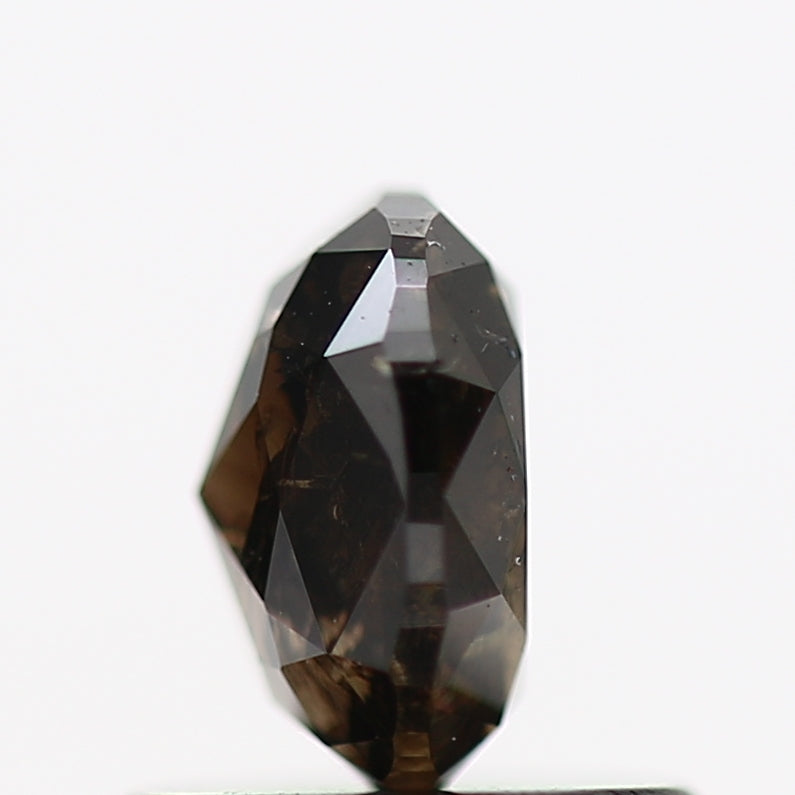 0.79 Carat Cushion Brilliant Rose Cut Brown Diamond 5.9 MM