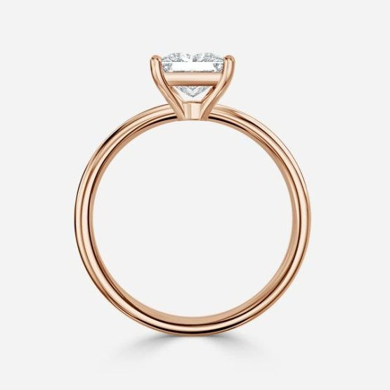 Deltic Princess Solitaire Engagement Ring 14K / 18K Solid Gold