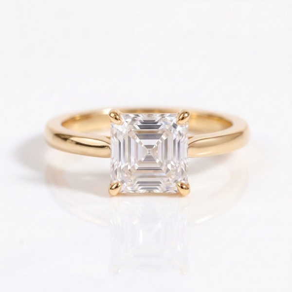 Brya Asscher Solitaire Engagement Ring 14K / 18K Solid Gold