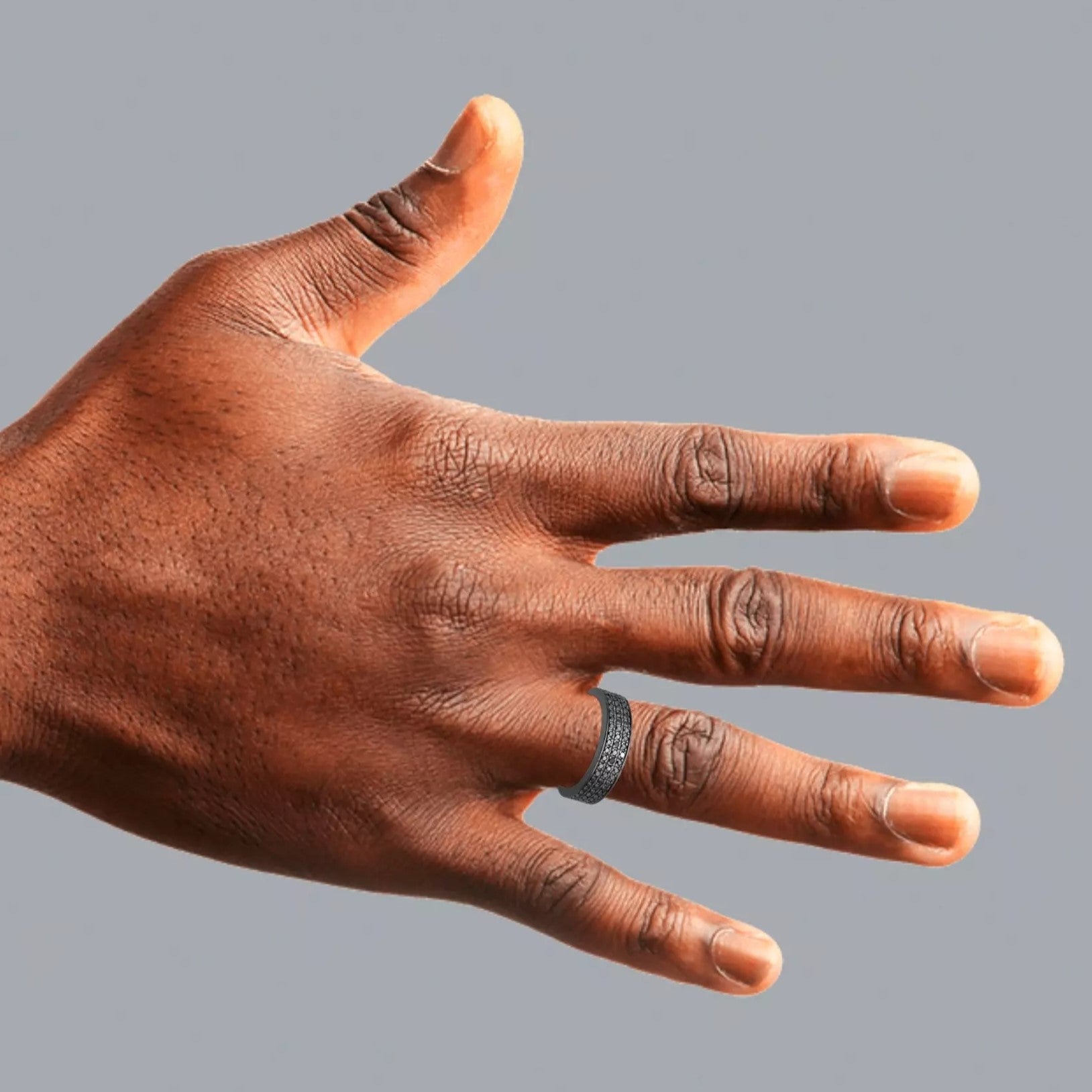 black gold 14k gold ring for men's 