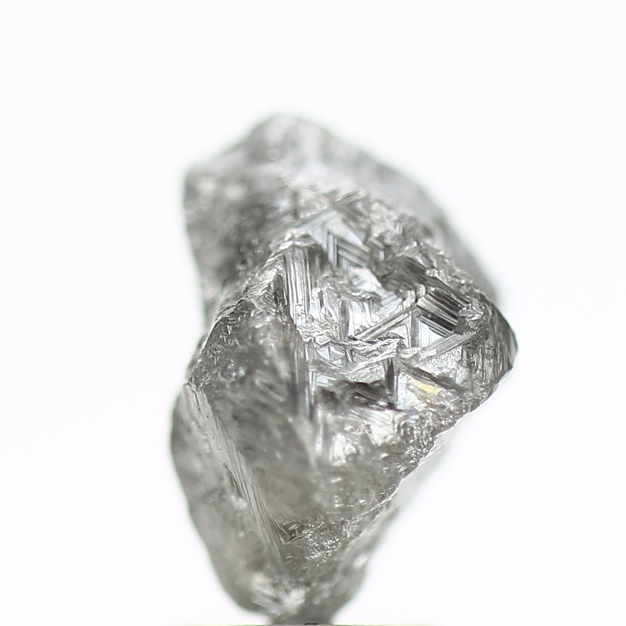 3.41 Carat Natural Gray Rough Diamond Crystal Uncut