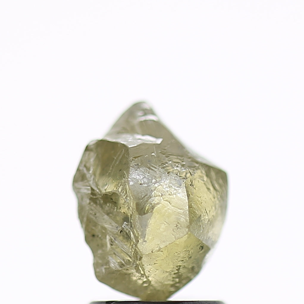 2.25 Carat Natural Fancy Green Yellow Clear Rough Diamond 8 MM