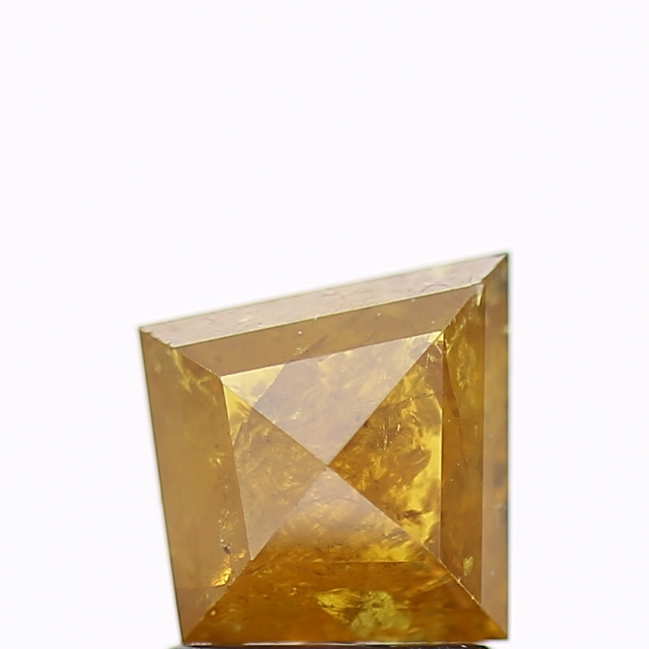 1.44 Carat Natural Fancy Yellow Kite Salt and Pepper Diamond 8.7 MM