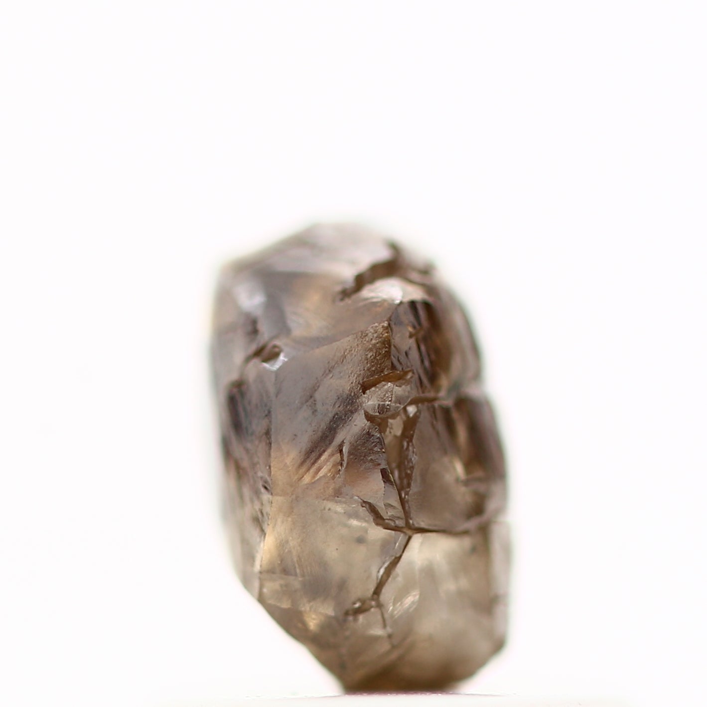 0.84 Carat Natural Fancy Brown Crystal Rough Diamond 5.80 MM - Blackdiamond