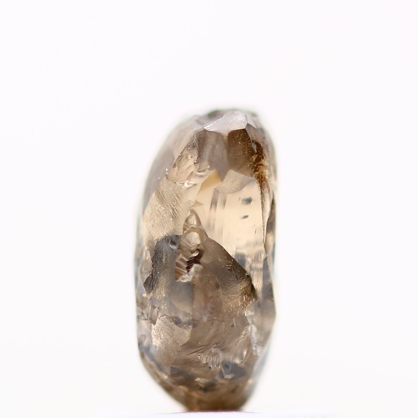 1.21 Carat Natural Fancy Cognac Brown Crystal Rough Diamond 7.15 MM - Blackdiamond