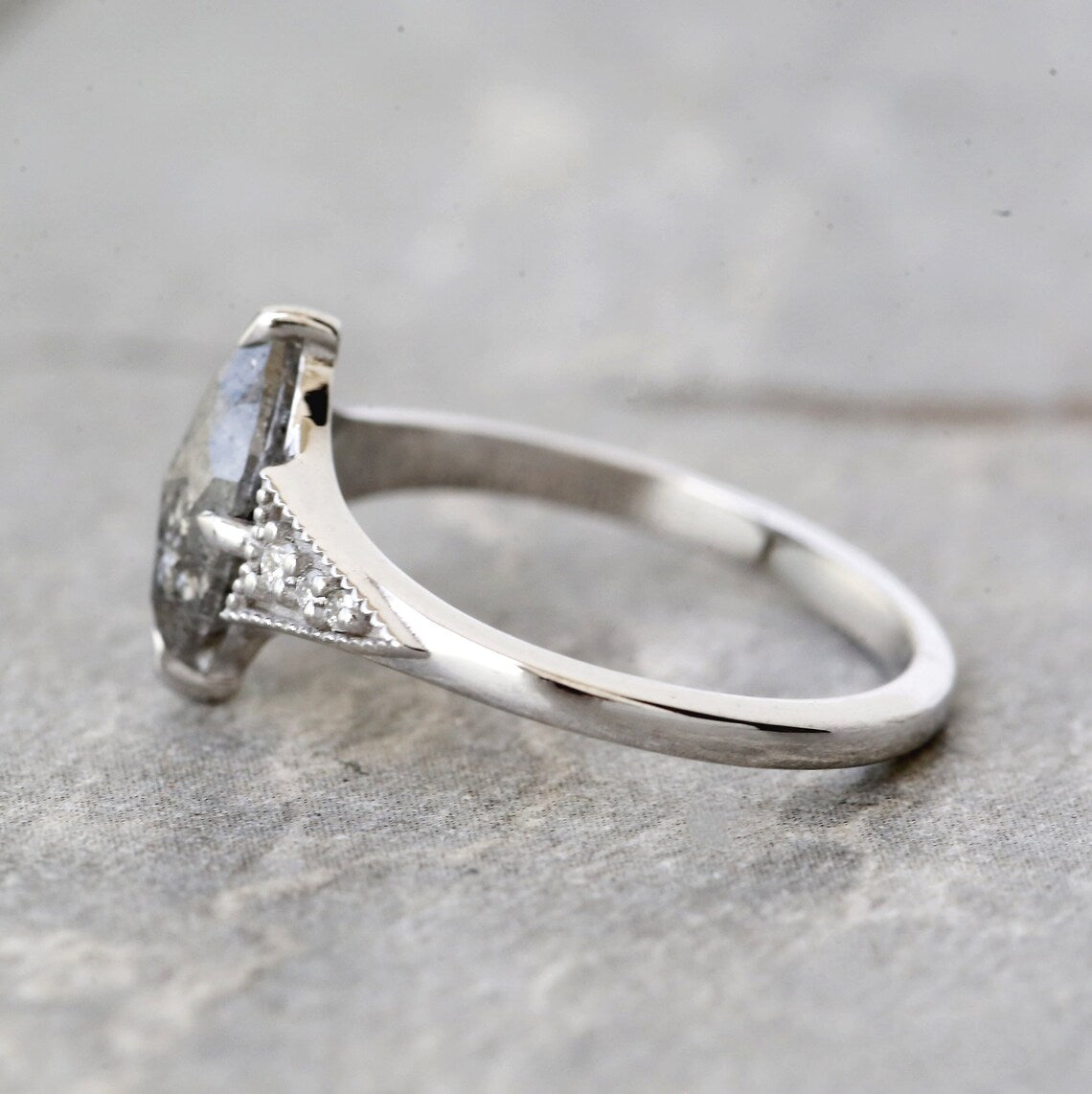 marquise engagement ring salt and pepper