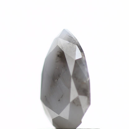 0.88 Carat Fancy Gray Pear Rustic Diamond For Engagement Ring