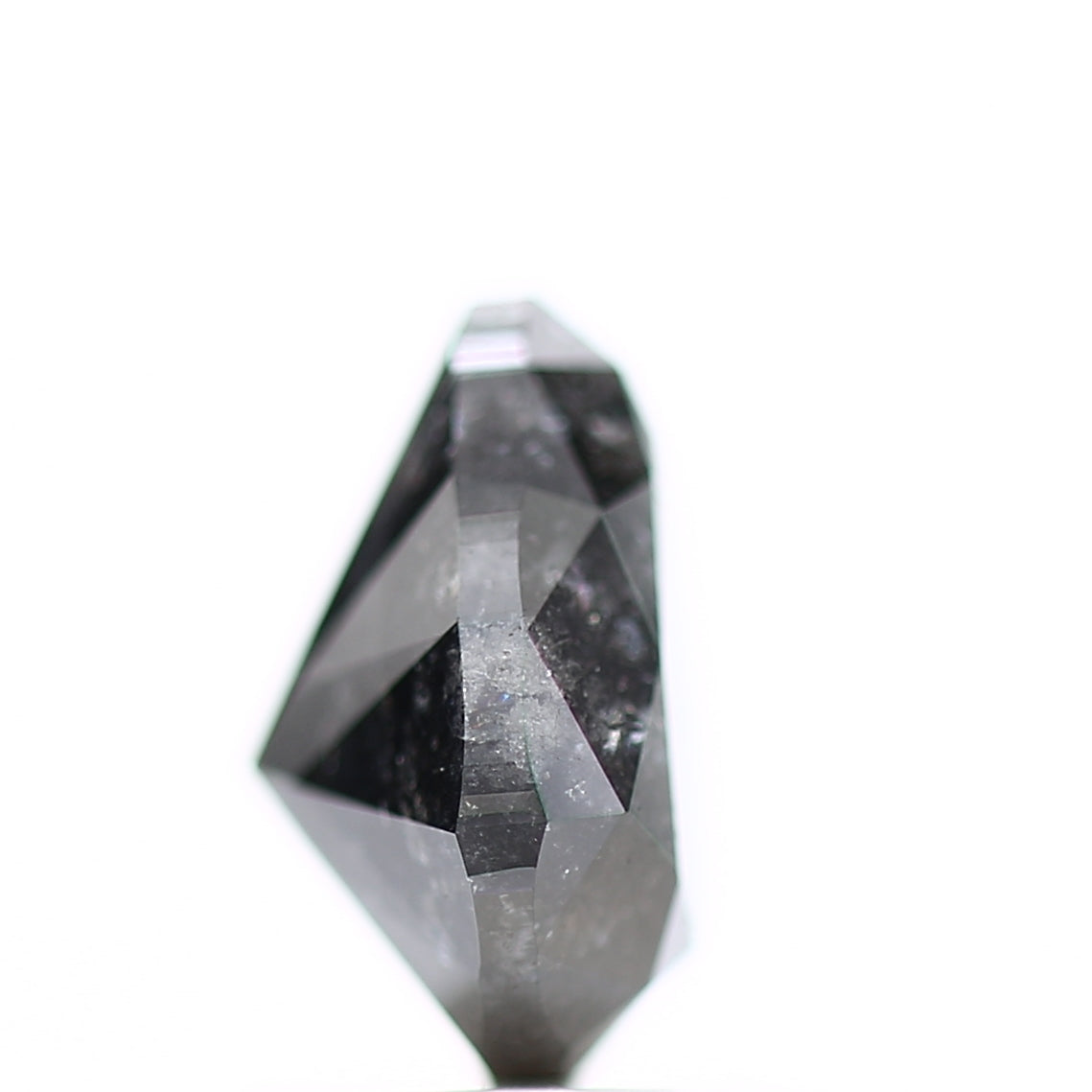 1.41 Carat Fancy Gray Pear Brilliant Cut Salt and Pepper Diamond