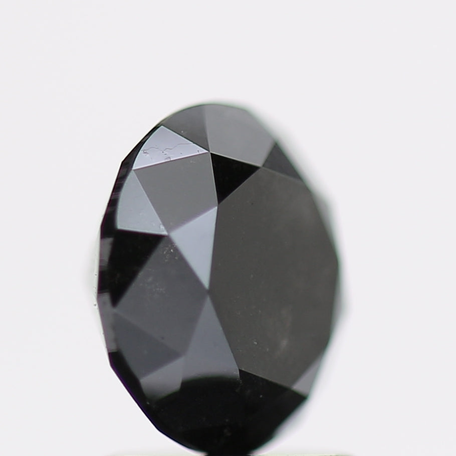 1.97 Carat Fancy Black Round Brilliant Diamond GIA Certified