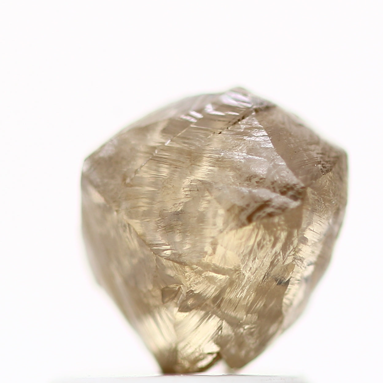 1.46 Carat Natural Champagne Brown Crystal Raw Rough Diamond 6.5 MM - Blackdiamond