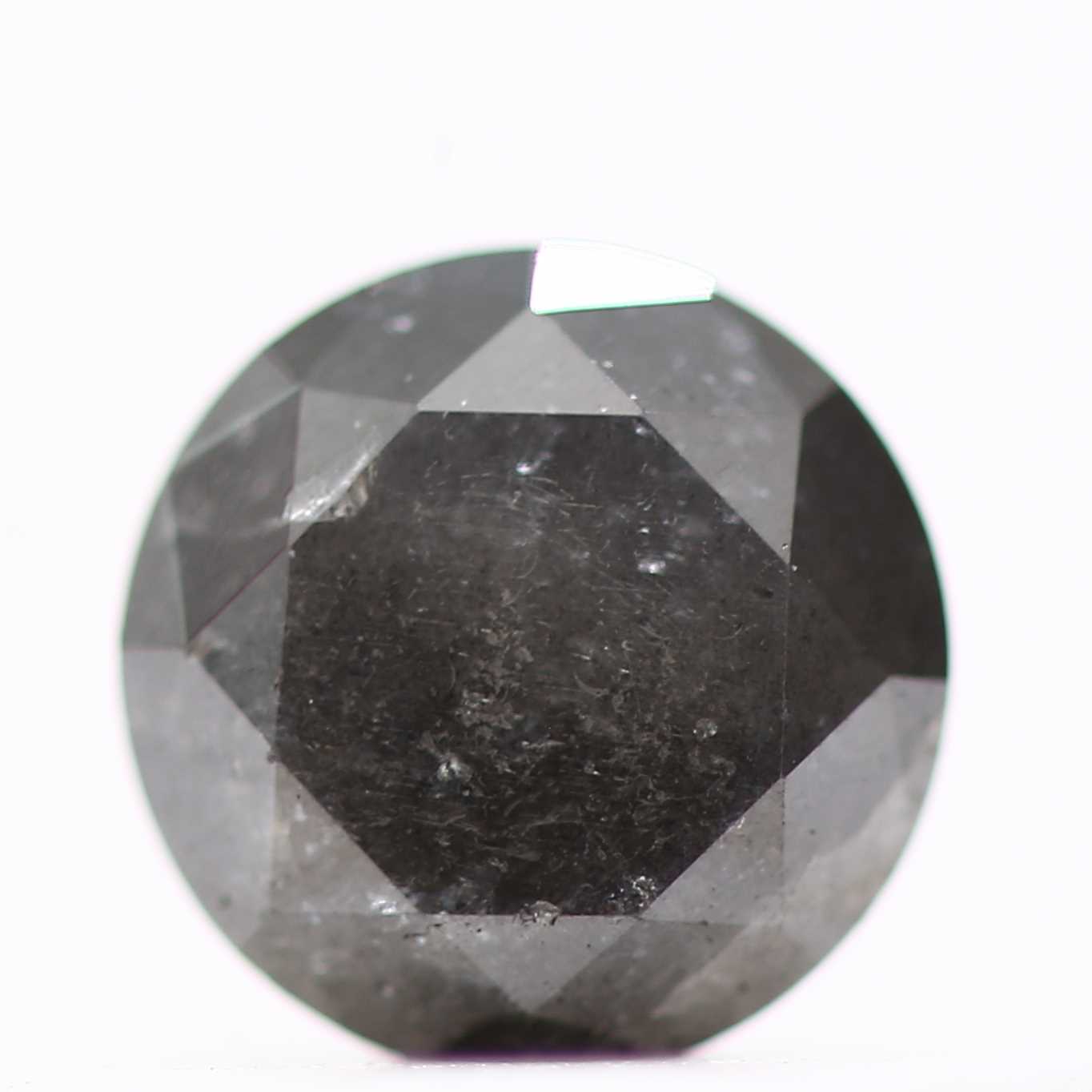 0.30 Carat Dark Gray Diamond Round Salt and Pepper Diamond 4.1 MM - Blackdiamond