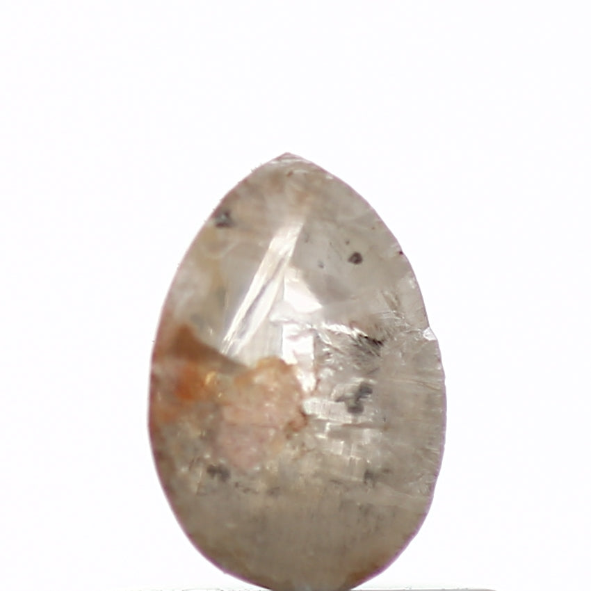 0.46 Carat Natural Rose Cut Gray Pear Rustic Diamond SDM322