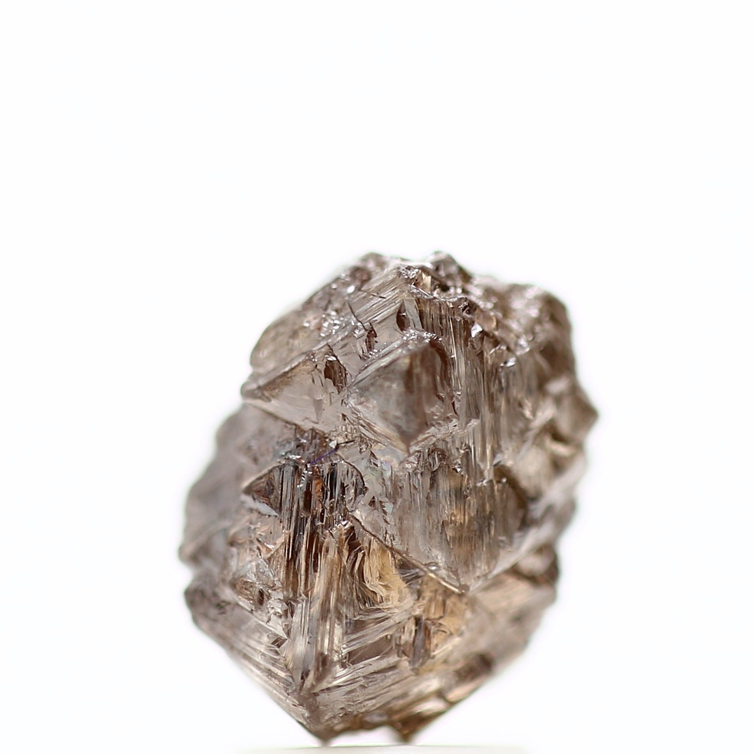 4 Carat Natural Fancy Cognac Brown Crystal Raw Rough Diamond 9.37 MM - Blackdiamond