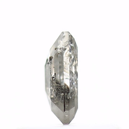 0.28 Carat 5 MM Natural Icy Gray Emerald Salt and Pepper Diamond - Blackdiamond