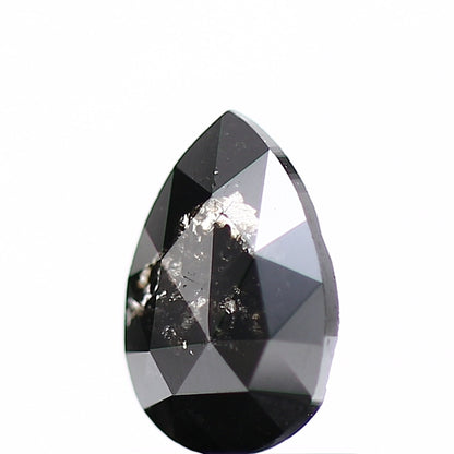 0.36 Carat Natural Pear Rose Cut Black Loose Diamond SDM479