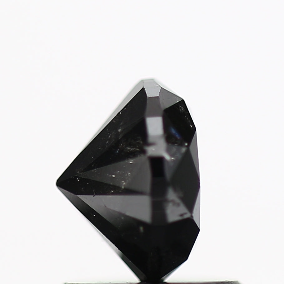 1 Carat Salt and Pepper Diamond Oval For Black Engagement Ring 6.4 MM