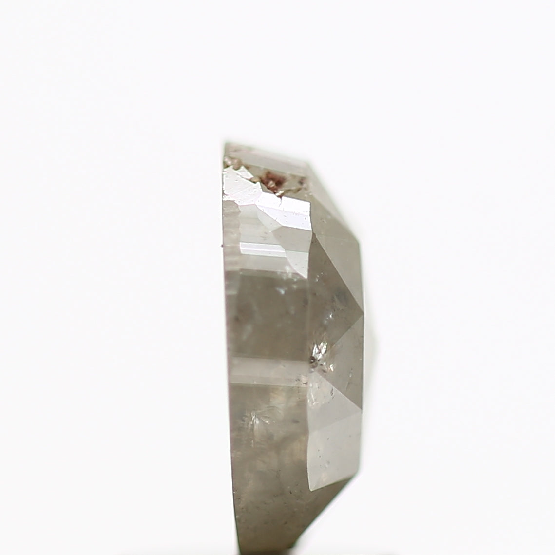 1.47 Ct Rustic Gray Oval Cut Natural Loose Diamond 8.10 MM