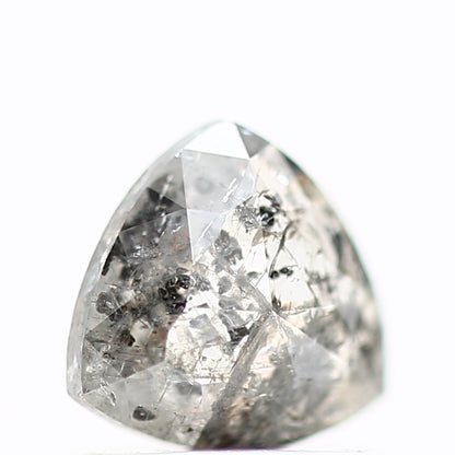 0.70 Carat 5.96 MM Natural Fancy Gray Trillion Salt and Pepper Diamond - Blackdiamond