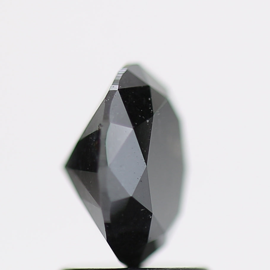 1.50 Carat Fancy Black Round Brilliant Diamond GIA Certified