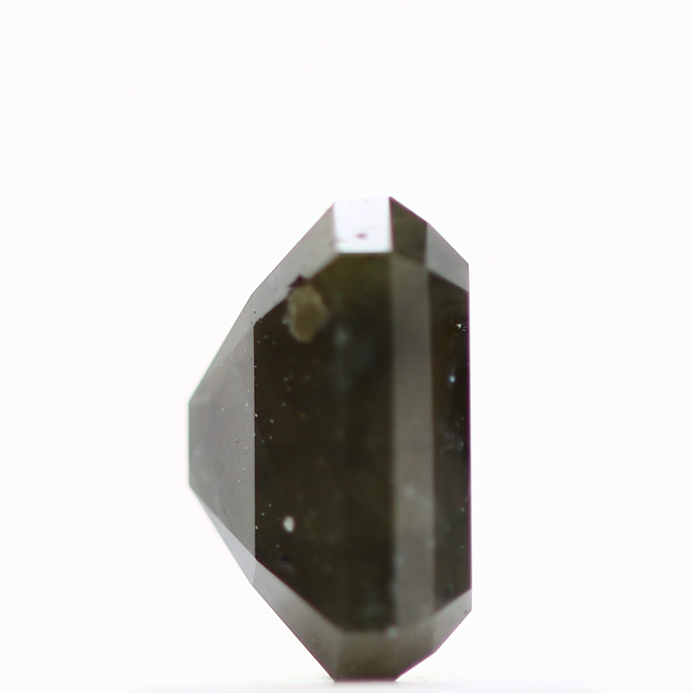 0.84 Carat 5.61 MM Rustic Gray Emerald Shape Diamond For Ring Design - Blackdiamond