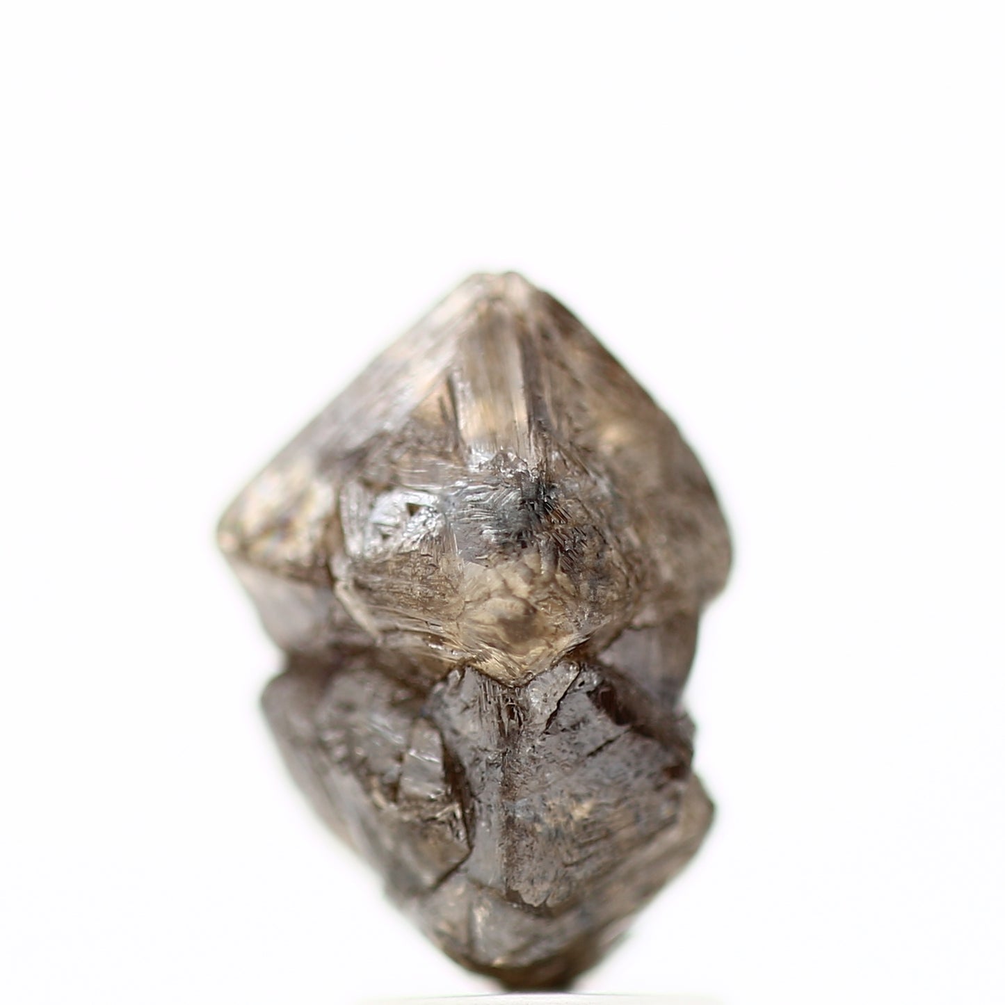 4.33 Carat Natural Octahedron Cognac Brown Rough Diamond 11.09 MM - Blackdiamond