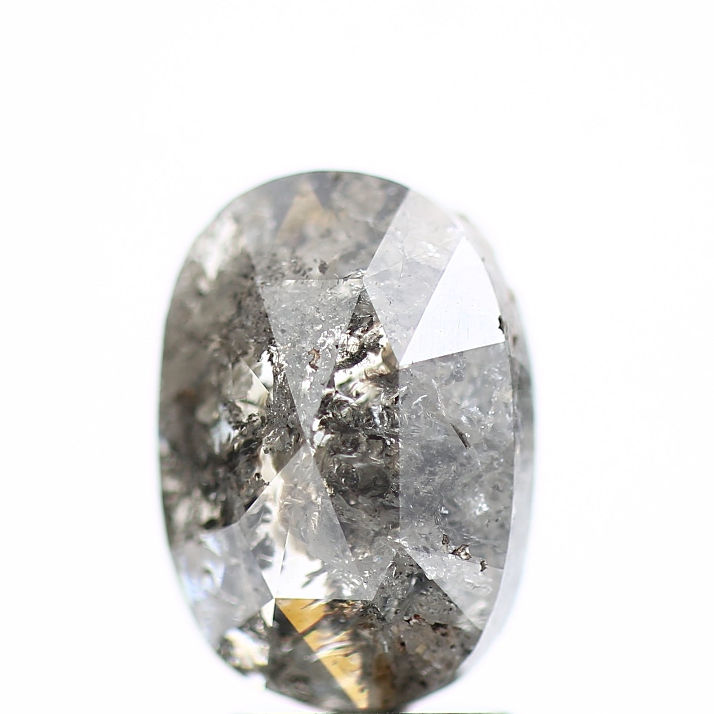 2.70 Carat Cushion Salt and Pepper Gray Loose Diamond 10.40 MM