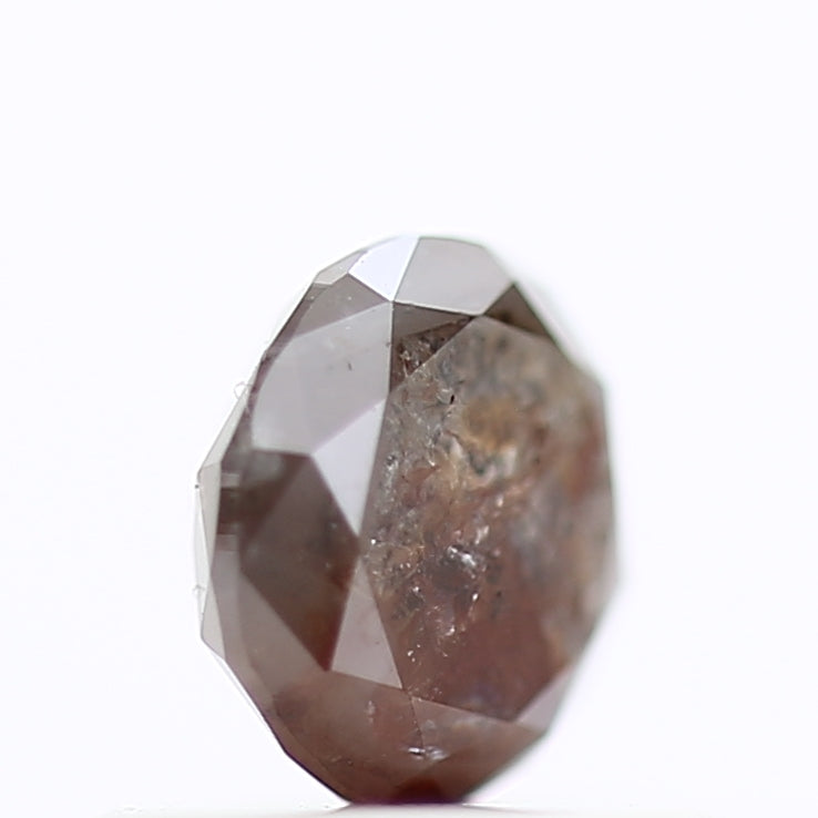 0.59 Carat Red Brilliant Rosecut Salt And Pepper Diamond 4.97 MM