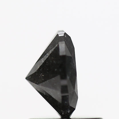 0.85 Carat Fancy Black Oval Diamond For Minimalist Ring 6.58 MM