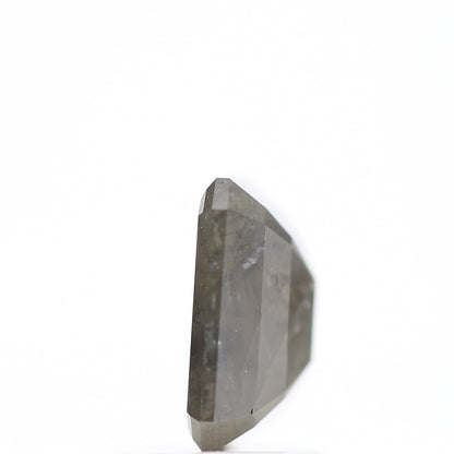 1.10 Carat 7.12 MM Emerald Rustic Gray Salt and Pepper Natural Diamond - Blackdiamond