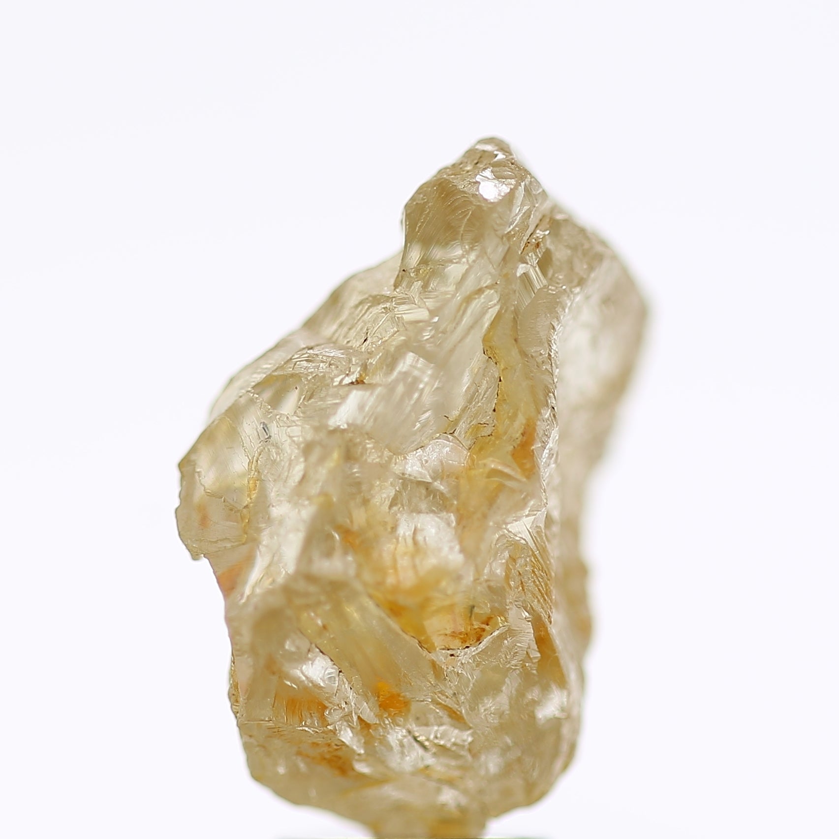 6.73 Carat Natural Fancy Yellow Champagne Rough Diamond 13 MM