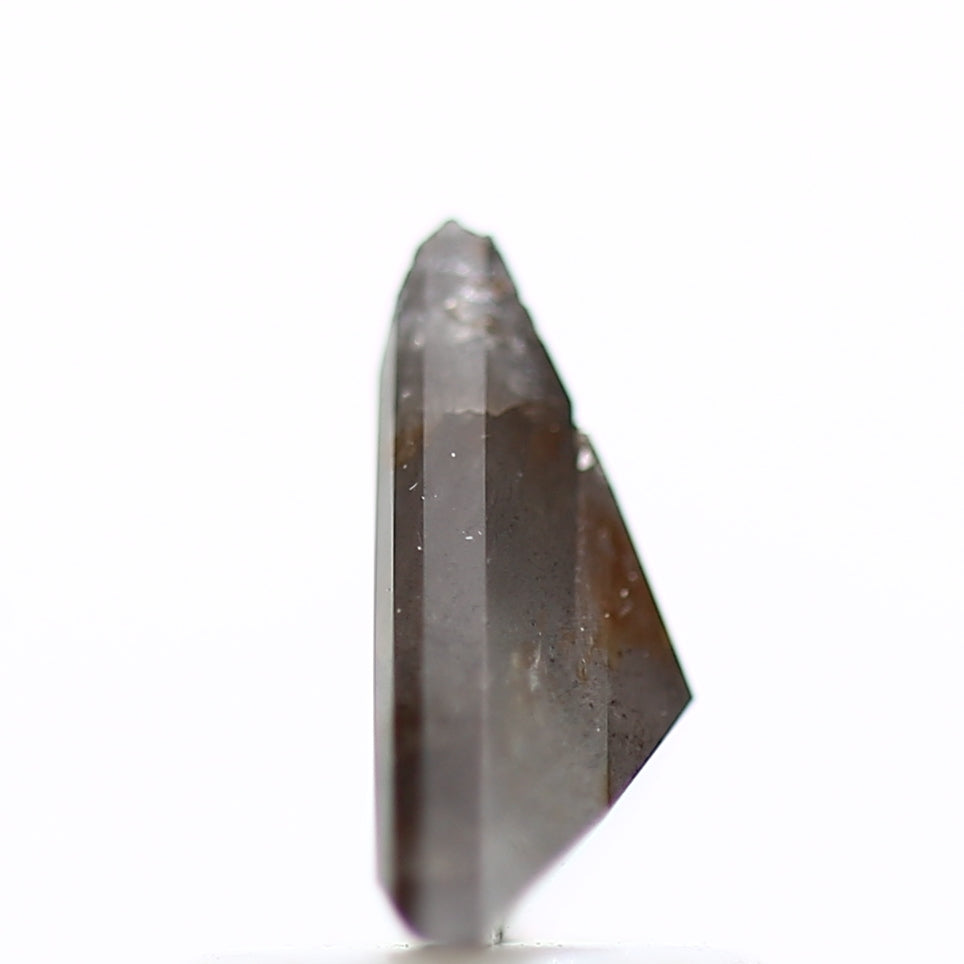 0.73 Carat 6.98 MM Natural Fancy Gray Triangle Salt and Pepper Diamond - Blackdiamond