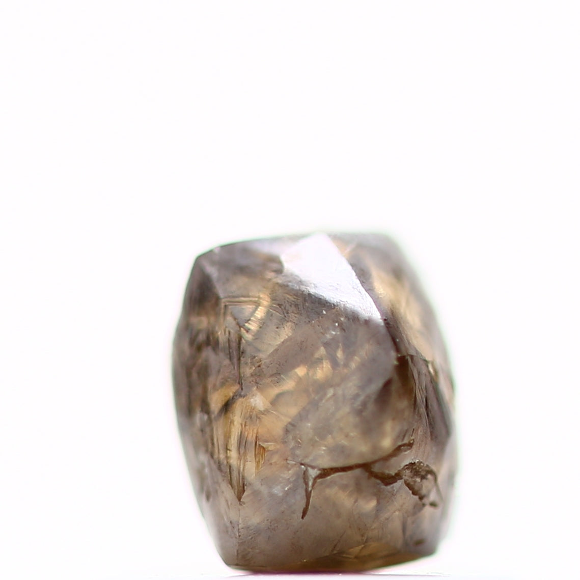 0.70 Carat Fancy Brown Crystal Uncut Raw Natural Diamonds 4.66 MM - Blackdiamond