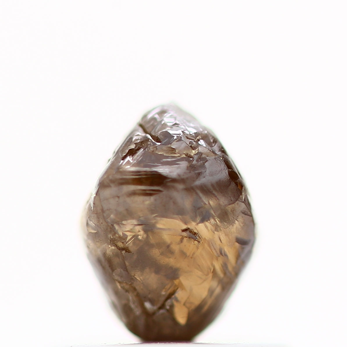 0.86 Carat Natural Cognac Brown Octahedron Uncut Rough Diamond 5.40 MM - Blackdiamond