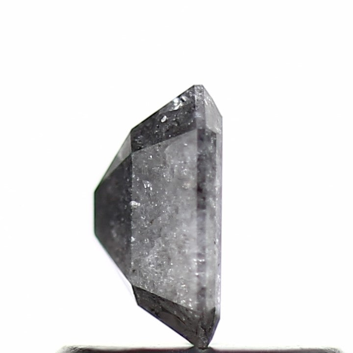 0.51 Carat 5.2 MM Gray Emerald Salt and Pepper Natural Loose Diamond - Blackdiamond