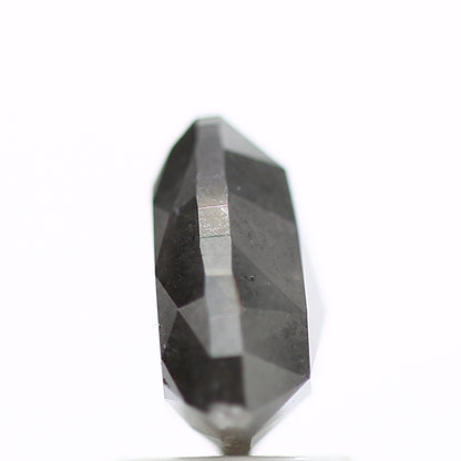 1.79 Carat 7.6 MM Natural Fancy Gray Trillion Salt and Pepper Diamond - Blackdiamond